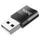 Переходник Hoco UA17 USB Male to Type-C Female USB2.0 Черный - изображение 3