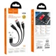 Дата кабель Hoco U104 Ultra 6A 3in1 Lightning-MicroUSB-Type-C (1.2m) Черный - изображение 6
