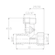 Кран приборный шаровой SD Forte 1/2"х3/4"х1/2" SF186W152015 - изображение 2