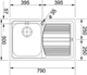 Кухонна мийка Franke Logica Line LLL 611-79 нержавіюча сталь врізна накладна декорована чаша зліва 101.0381.810 - зображення 3