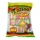 Жувальна гумка Crazy Tatoo Gum з швидкими татуюваннями, фруктово-ягідна, у формі жувальної пластини 100 шт/упаковка - зображення 1