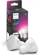 Лампа розумна Philips Hue GU10, 5.7W(50Вт), 2000K-6500K, RGB, ZigBee, Bluetooth, димування 2 шт (929001953120) - зображення 2