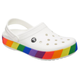 Сабо Crocs Crocband 39 р 25-25.5 см Разноцветные белые 206361-94S-M7/W9 Rainbow Block White - изображение 2