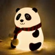 Силіконовий нічник світильник дитячий 3DTOYSLAMP Панда із шарфом новорічний - зображення 2