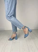 Босоніжки жіночі ShoesBand Блакитні натуральні шкіряні на товстому підборі 37 (24 см) (S55021-3) - зображення 5