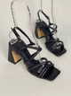 Босоножки женские ShoesBand Черный натуральные кожаные на толстом высоком каблуке 39 (24,5 см) (S85431) - изображение 8