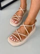 Босоніжки жіночі ShoesBand Бежеві натуральні шкіряні на світлій товстій підошві 36 (22 см) (S85411-1) - зображення 2