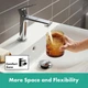 Cмеситель для умывальника однорычажный HANSGROHE Rebris E хром латунь с донным клапаном 72557000 - изображение 6