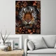 Картина Холстович Floral Tiger 30x40 см. Картина з левом на стіну в офіс, вітальню, спальню, інтер'єрна - зображення 2