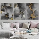 Модульна картина Холстович Luxury Golden Abstract 150х60 см. Мармурова картина з абстракцією для вітальні, спальні, кухні, офісу, інтер'єру - зображення 2