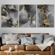 Модульна картина Холстович Luxury Golden Abstract 150х60 см. Мармурова картина з абстракцією для вітальні, спальні, кухні, офісу, інтер'єру - зображення 3