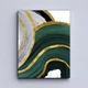 Модульна картина Холстович Gold Green Geometric Abstract 225х100 см. Картина з абстракцією для вітальні, спальні, кухні, офісу, інтер'єру - зображення 6