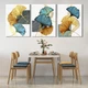 Модульная картина Холстович Nordic Gold Leaf Abstract 90х40 см. Картина с абстракцией в кабинет психолога, гостиную, спальню, кухню, офис, интерьерная - изображение 3