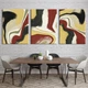 Модульна картина Холстович Red Yellow & Black Abstract 225х100 см. Картина з абстракцією для вітальні, спальні, кухні, офісу, інтер'єру - зображення 1