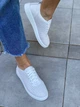 Кеди жіночі ShoesBand Повністю Білі Натуральні шкіряні з перфорацією на білій підошві 37 (23,5-24 см) (S97031) - зображення 5