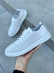 Кеди жіночі ShoesBand Повністю Білі Натуральні шкіряні з перфорацією на білій підошві 37 (23,5-24 см) (S97031) - зображення 9