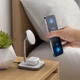 Бездротовий зарядний пристрій Satechi Aluminum 2 in 1 Magnetic Wireless Charging Stand Space Grey (ST-WMCS2M) - зображення 6