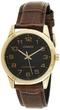 Наручний годинник Casio MTP-V001GL-1BUDF Золотистий/чорний з коричневим ремінцем - зображення 1