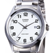 Наручные прочные часы Casio MTP-1183A-7BDF Серебристые/стальные с белым - изображение 1