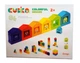 Деревянный конструктор Cubika Цветные домики (14866) - изображение 1