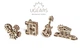 Механический 3D пазл UGEARS Фиджеты-Творчество. Набор из 4 шт. (70041) - изображение 1