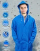 Дощовик Розмір XXXL Унісекс VelaSport Defence чоловічий і жіночий водонепроникний Двошаровий плащ Синій - зображення 1