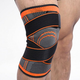 Наколінник спортивний бандаж колінного суглоба 2 ШТУКИ Sibote Knee Support WN-26O компресійний фіксатор на коліно Сірий з оранжевим - зображення 3