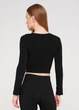 Спортивний топ з довгими рукавами Giulia Crop Top Nero S/M Чорний - зображення 2