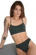 Tоп бесшовный женский на тонких бретелях Giulia Brassiere Khaki L/XL Зеленый - изображение 2