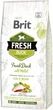 Сухий корм для активних дорослих собак Brit Fresh Active Run & Work з качкою та пшоном 12 кг (8595602530816) - зображення 1