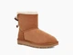 Уггі жіночі UGG Міні CLASSIC 2 BAILEY BOW Каштан (1016501CHE) 39р. - зображення 5
