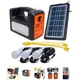 Портативний переносний ліхтар RT902BT+Solar, 1+2 режим, Радіо+ Bluetooth колонка, сонячна панель, вбудований акум, 3 лампочки 3W, USB вихід, Black/Orange - зображення 3