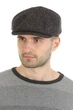 Кепка восьмиклинка из шерсти Harris Tweed синяя с коричневым Hook (SC50062) - изображение 1
