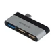 Перехідник Borofone DH1 Type-C to USB 3.0/2USB, Steel Black - зображення 3