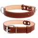 Ошейник "CoLLaR" двойной (ширина 25мм, длина 38-50см), коричневый - изображение 1