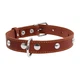 Ошейник "CoLLaR" одинарный с украшениями (ширина 25мм, длина 38-50см), коричневый - изображение 3