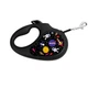 Повідець-рулетка для собак WAUDOG R-leash, малюнок "NASA", XS, до 12 кг, 3 м, світловідбиваюча стрічка чорний - зображення 1