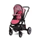 Детская коляска-трансформер Lorell Kids Lora set-1 3 в 1 ножной тормоз 68х88х32 см Розовый (10021282189-LR) - изображение 7