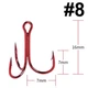 Тройной крючок FOX Treble Hooks OEM #8 красный (1шт) - изображение 1