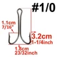 Двойной крючок FOX Double Hook #1/0 (HiCarbon) черный (1шт) - изображение 1