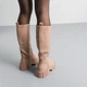 Сапоги женские Fashion Alvira 3799 40 размер 25,5 см Бежевый - изображение 3