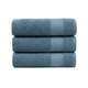 Рушник махровий Lotus Home - Dena navy сіро-синій 50*90 - зображення 5