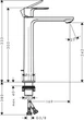 Смеситель для раковины HANSGROHE Rebris E 240 72581000 с донным клапаном - изображение 2