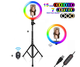 Студійна 360 ° світлодіодна LED лампа зі штативом XPRO LIVE LIGHT RGB MJ38 діаметр - 38см, управління на дроті + пульт, потужність 25 Вт (426_084) - зображення 2