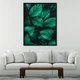 Картина Холстович Green Tropical Leaves 30x40 см. Інтер'єрна картина з тропічним листям для офісу, вітальні, спальні, кухні - зображення 2