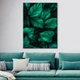 Картина Холстович Green Tropical Leaves 30x40 см. Інтер'єрна картина з тропічним листям для офісу, вітальні, спальні, кухні - зображення 4