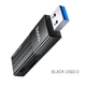 Кардрідер Hoco HB20 Mindful 2в1 USB 3.0 підтримка TF/SD карт 5Gbps, чорний - зображення 2