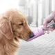 Портативна поїлка, похідна пляшка для собак з фільтром ELS Pet на 300 мл (Рожевий) - зображення 3