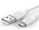 Кабель UGREEN US289 USB-A to Micro USB QC3.0 White 2м (60143) - изображение 1