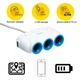 Автомобільний зарядний пристрій Трійник розгалужувач 3 виходи + 2USB 2.1A Hoco C1 USB Hub Білий - зображення 1
